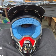 Cyber Dirt Bike Helmet  Preowned Small Pro Gear Red,black,gray Design