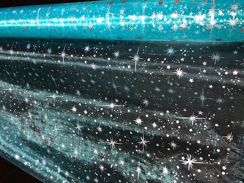 Tissu organza etoiles reine - tissu,