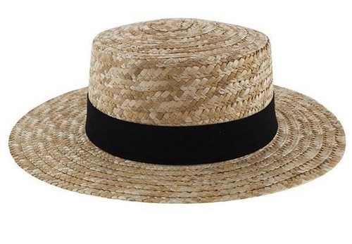 Chapeau canotier paille - chapeau, en