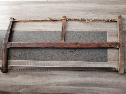 Ancienne scie cadre - scie, 87x40cm