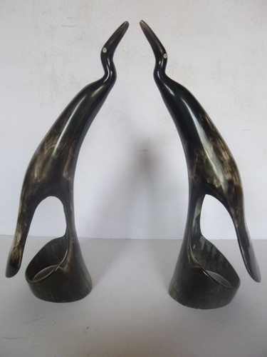 Paire oiseaux sculptés en - d'oiseaux,