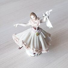 Subject Saxon Porcelain Lace Dancer Figurine (Dresden, Germany)