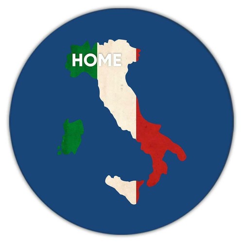 Gift coaster italy home map - :,