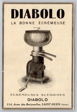 1910 Diabolo the Good Swedish Skimmers in Saint Ouen 93 Advertising Old Ad