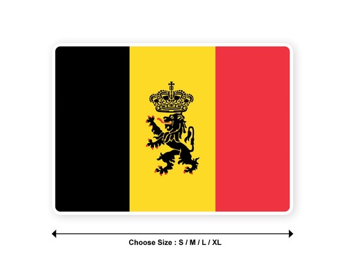 Sticker drapeau belgique - sticker,