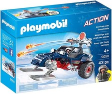 PLAYMOBIL -- 9058 -- MOTONEIGE AVEC PIRATE DES GLACES -- BOITE NEUVE SCELLEE