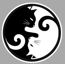 SIAMESE CAT CATS YIN & YANG ZEN SYMBOL CHINA STICKER STICKER CE059