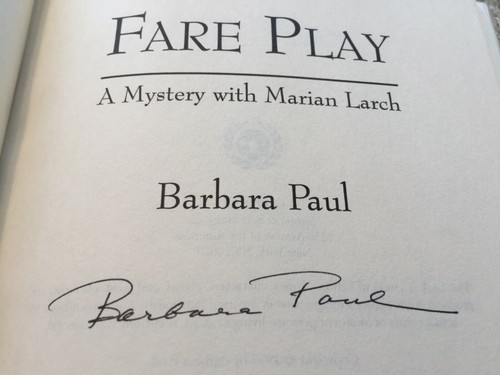 Signed fare play by barbara - signed,