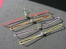 4 VINTAGE CLOTH HANGER VW SPLIT OVAL CAMPING PICNIC ERIBA PUCK TRAILER WOHNWAGEN