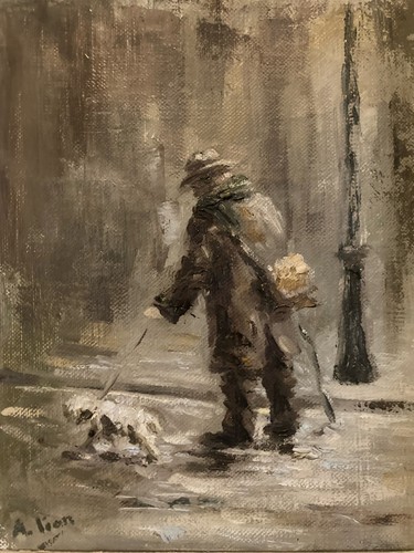 Peinture portrait huile toile - portrait,