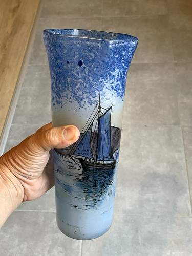 Vase émaillé style legras - émaillé, de
