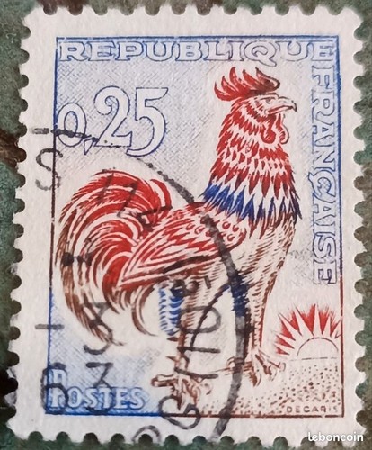 Timbre type coq decaris - coq,