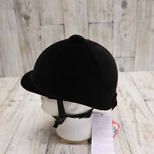 Charles Owen Junior Riding Helmet -Size 7-1/4 (59 CM) Show Jumper Velvet Black