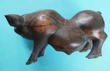 Cochon en bois massif - art