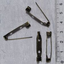 J109 - LOT DE 30 SUPPORTS BROCHES BRONZE FIMO 30MM x 6MM 2 trous création bijoux