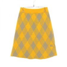 Jupe tricot à carreaux motif