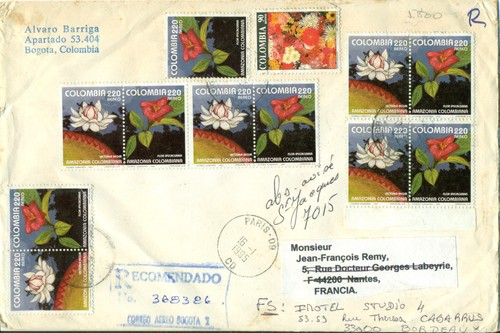 Colombia 1995 registered cover - colombia,