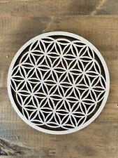 Wooden plaque 10 cm Flower of Life - spiritual decoration