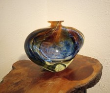 Magical- Signed Michele Luzoro Art Glass Bottle Decanter / Vase