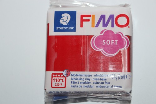 Pain pâte fimo soft rouge - fimo,