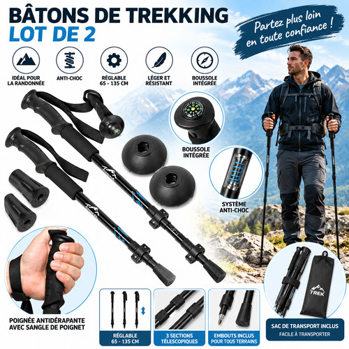 Bâtons trekking - bâtons,
