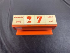 PERPETUAL CALENDAR Desk, Vintage Orange 70s