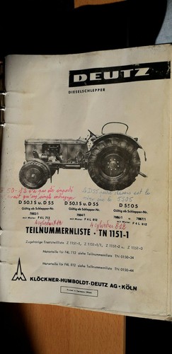 Deutz tracteur d50s d55 - deutz, d5505