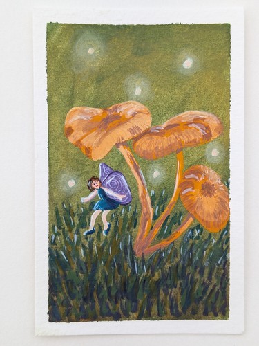 Original miniature gouache - miniature,