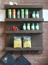 Dekorie Cuisines Étagère à Épices en Bois pour La Mur avec Crochet Braun 4