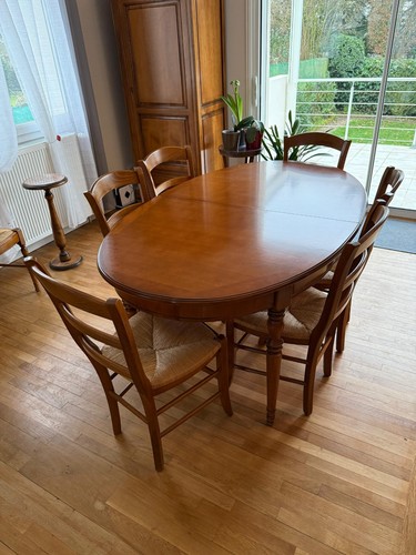 Grande table merisier 6 - table,