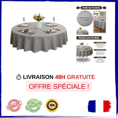 Nappe ronde 140 toile - cm,