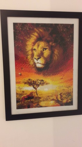 Tableau diamond painting lion - tableau,