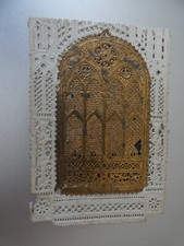 Pious image lace knife with gold flap, Saint Ernest, vaurs