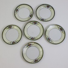 Ensemble De 6 Noritake Dessert Assiettes Japon Porcelaine Main Peint Vintage