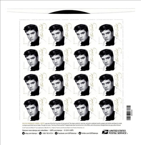 Bloc feuille timbres elvis - bloc,