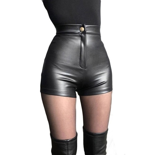Shorts cuir synthétique - cuir,