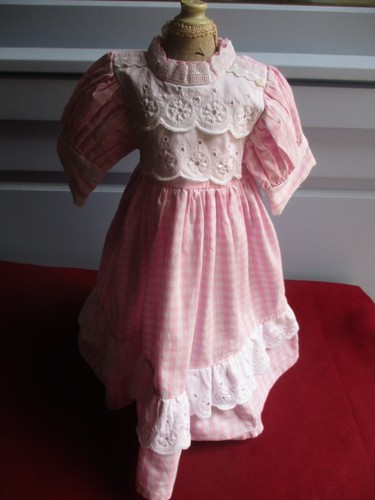 Robe tissu vichy rose - tissu,
