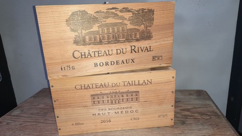 Caisses vin vides château - caisses,
