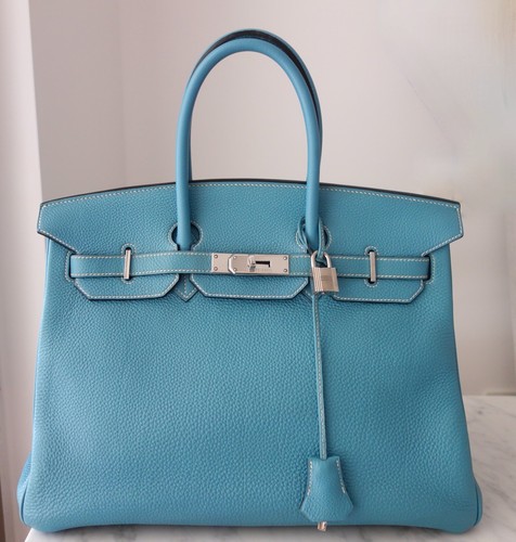 Sac hermes birkin togo bleu - sac, 35