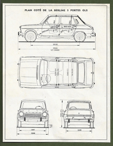 1967 simca 1100 plan - 1967,