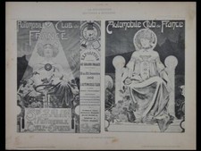 AFFICHES DE PRIVAT LIVEMONT - PLANCHE 1903 - AUTOMOBILE CLUB DE FRANCE