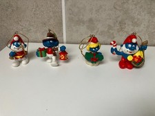 Peyo - ensemble 4 schtroumpfs de Noël + pendentif - TTBE
