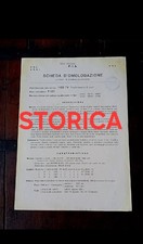 Fiat 1100 TV CONVERTIBLE TOURING HOMOLOGATION CARD Copy From Original '55