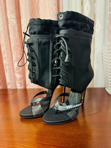 Dsquared2 hiking black heels - black,