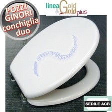 ABATTANT WC CONCHIGLIA DUO Pozzi Ginori  noyau en bois - ACB Ligne Gold