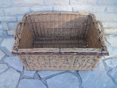 Grand panier linge osier - a,