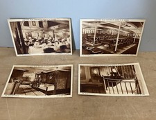 Lot 4 CPA Sépia Intérieur
