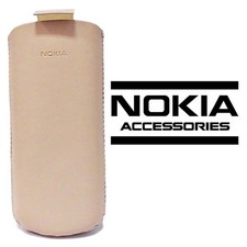 Étui En Cuir Beige Pour Nokia