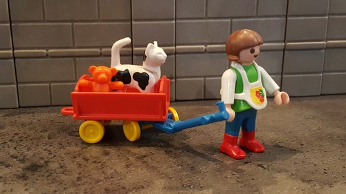 Playmobil chariot enfant chat - chariot,