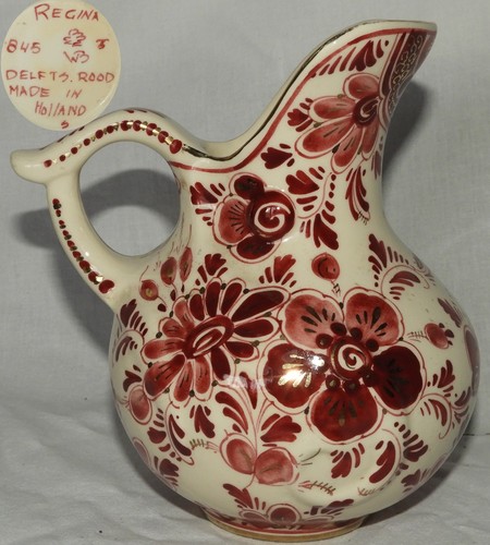 Pichet delft rood - pichet, (delfts)